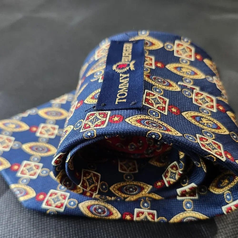Tommy Hilfiger Men's Blue Patterned Tie